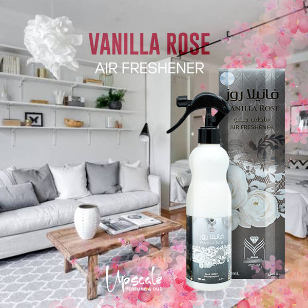 vanilla rose air freshner, Fabric Spray, Odor Fighter for Strong Odor, Refresher Spray PLUS with Clean Scent, 480 ML 16.9FL.OZ BY ALMAS
